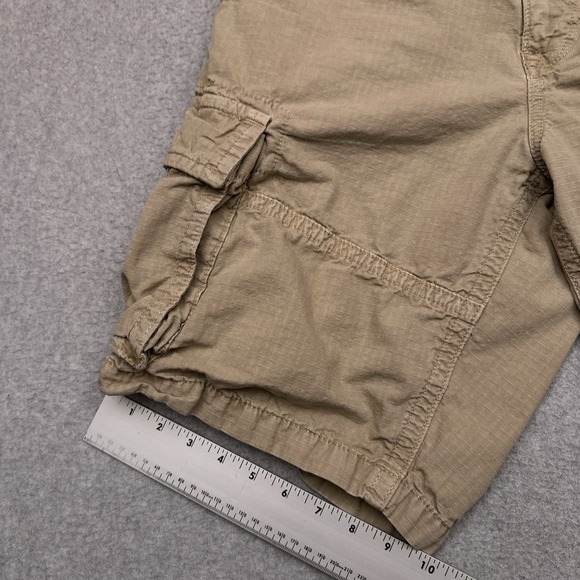 American Eagle Cargo Shorts Men's 34 Beige 11" Longer Length Y2K Canvas - Picture 7 of 9